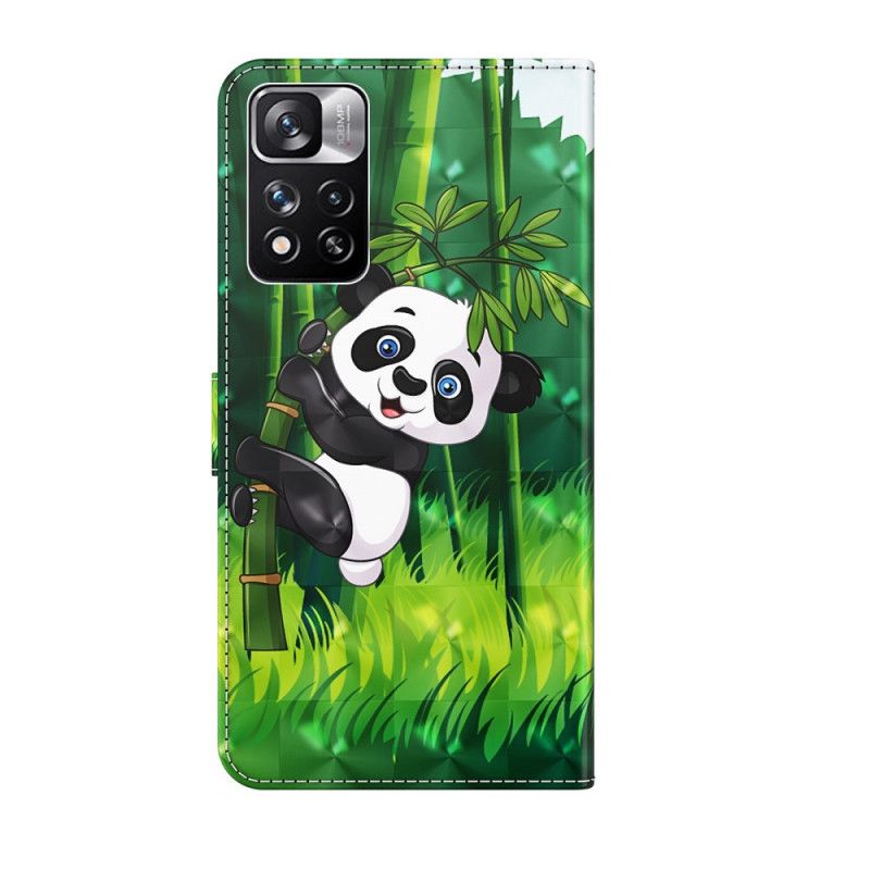 Lederhüllen Für Xiaomi Redmi Note 11 Pro / Note 11 Pro Plus Panda Und Bambus