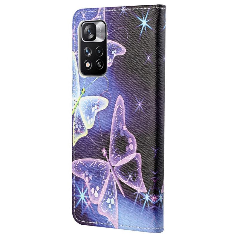 Lederhüllen Für Xiaomi Redmi Note 11 Pro / Note 11 Pro Plus Schmetterlingsdesign