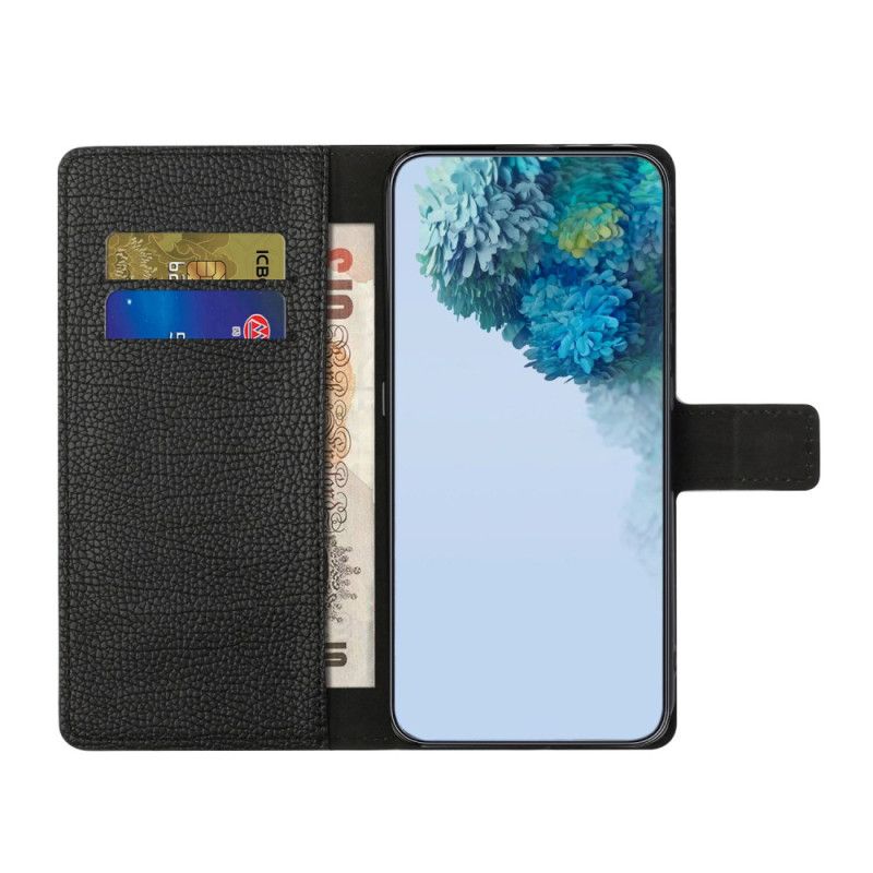 Case Google Pixel 10a Handyhülle Geldbörse Mit Schwarzer Litschi-textur