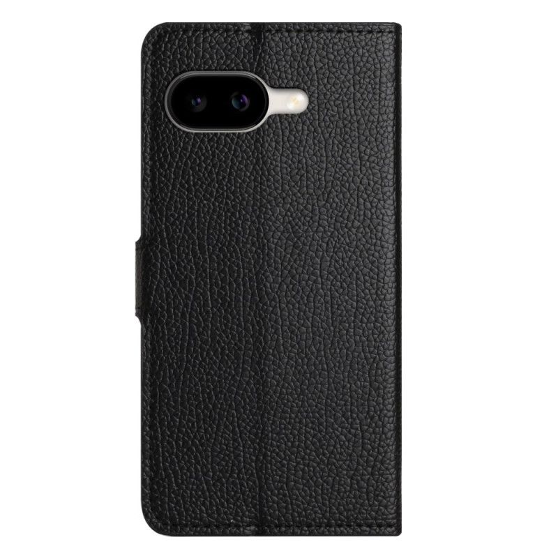 Case Google Pixel 10a Handyhülle Geldbörse Mit Schwarzer Litschi-textur