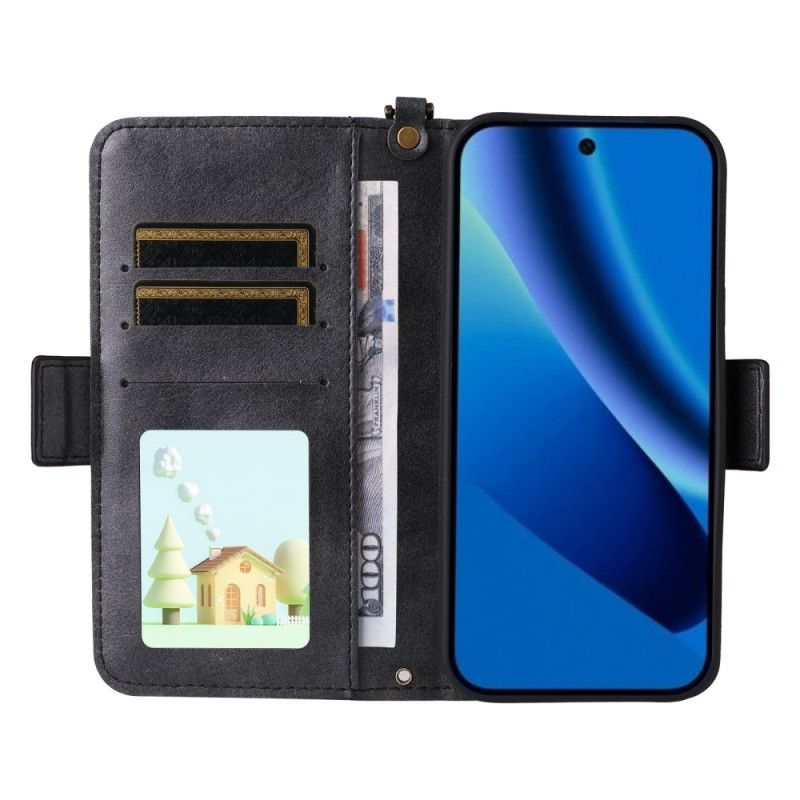 Lederhüllen Für Google Pixel 10a Vintage-geldbörse Mit Schulterriemen