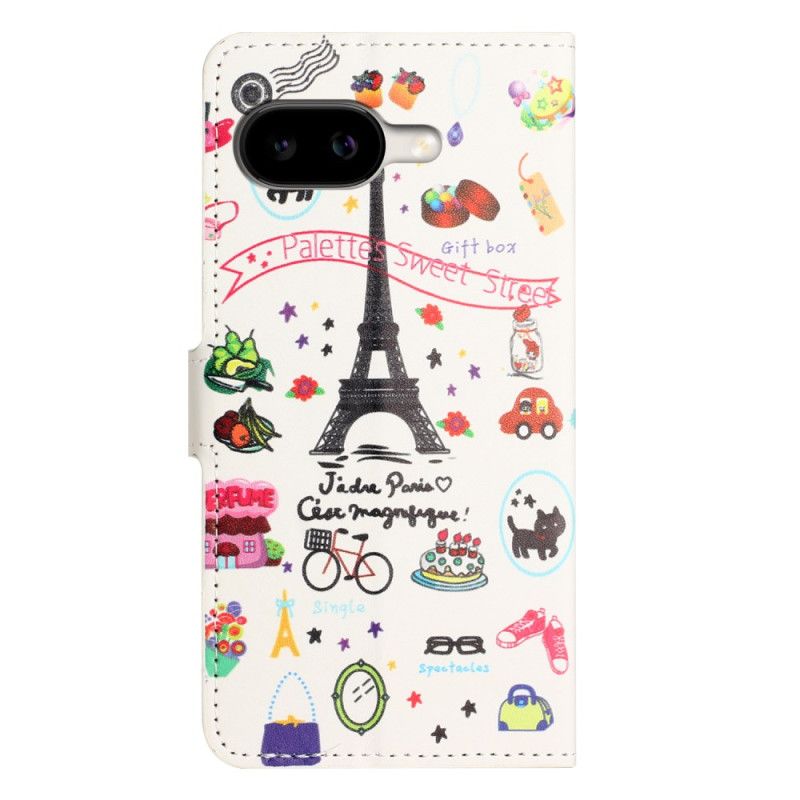 Lederhüllen Google Pixel 10a Handyhülle Ich Liebe Paris