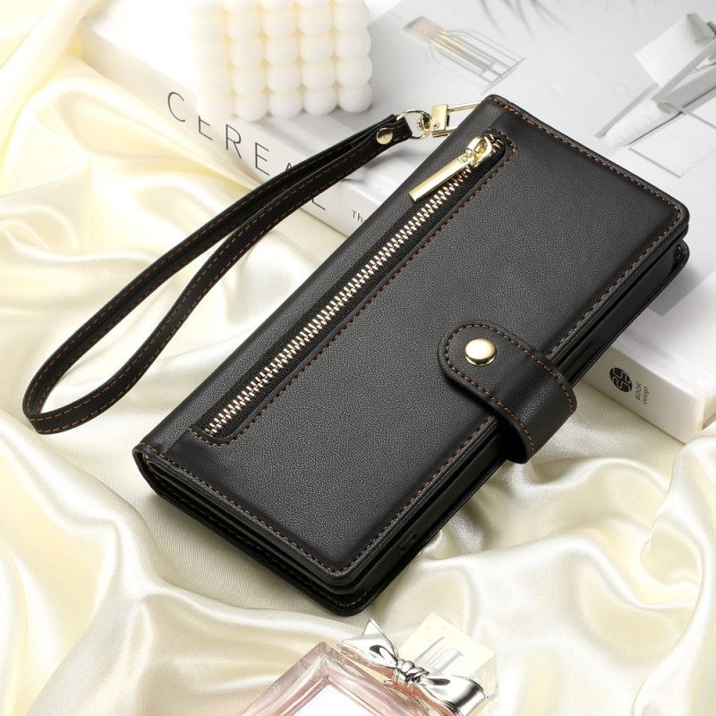 Lederhüllen Google Pixel 10a Handyhülle Reißverschlusstasche Und Riemen