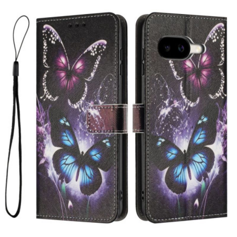 Lederhüllen Google Pixel 10a Handyhülle Zwei Schmetterlinge