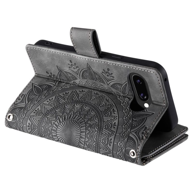 Lederhüllen Google Pixel 10a Mandala Geldbörse In Wildlederoptik