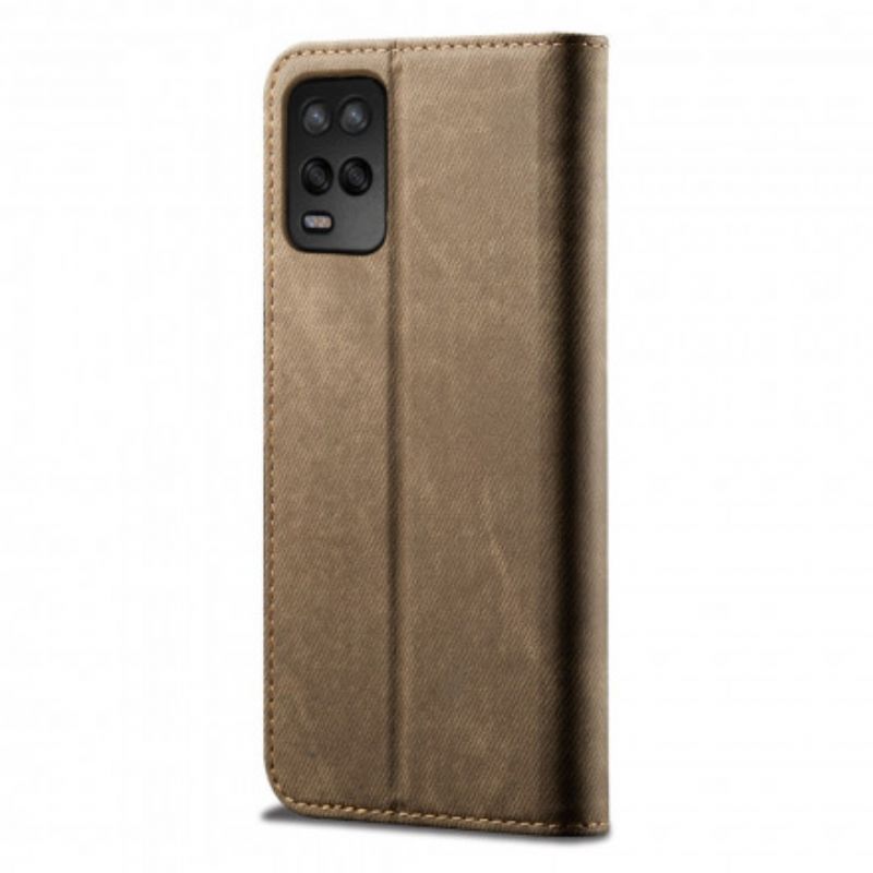 Flip Case Realme 8 5g Kunstleder-jeansstruktur