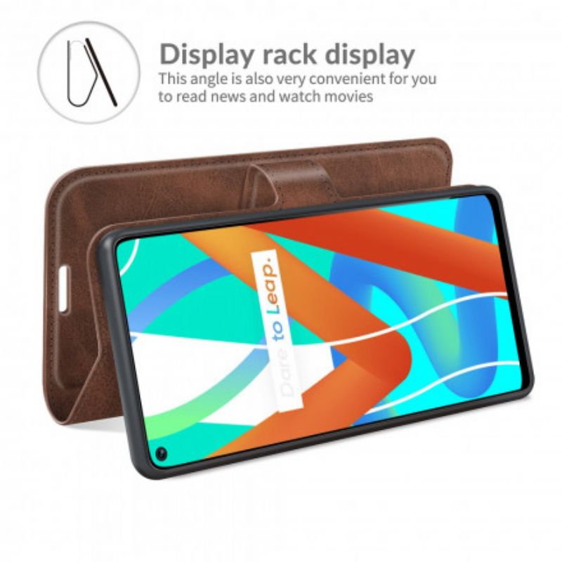 Lederhüllen Realme 8 5g Handyhülle Kunstleder Slim