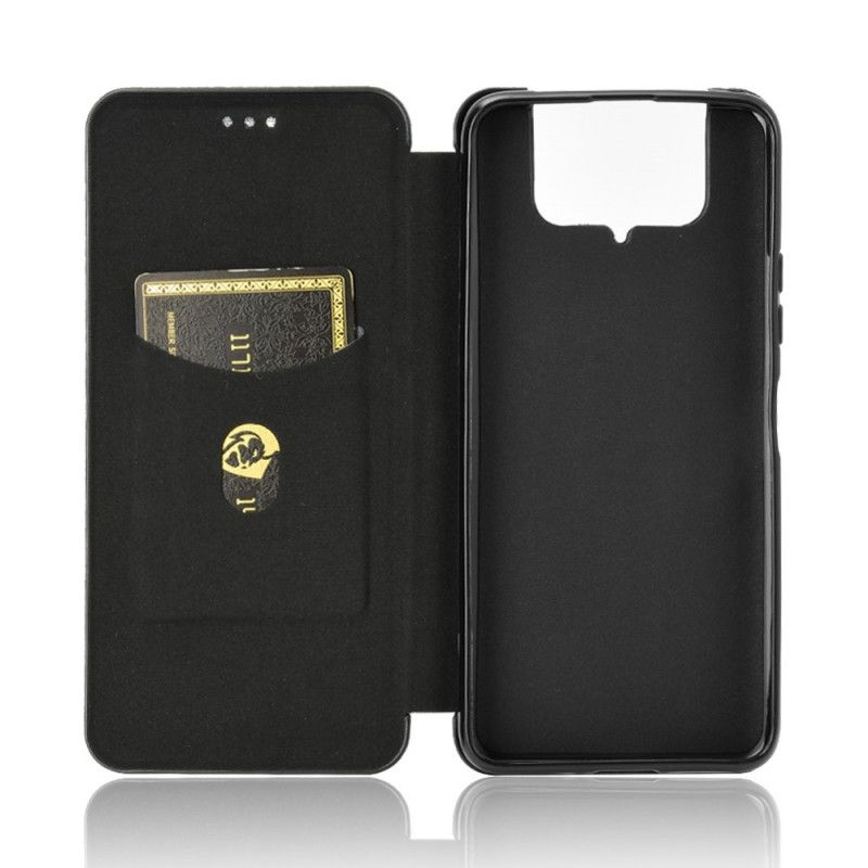 Flip Case Asus Zenfone 7 / 7 Pro Schwarz Kohlenstoffsilikon