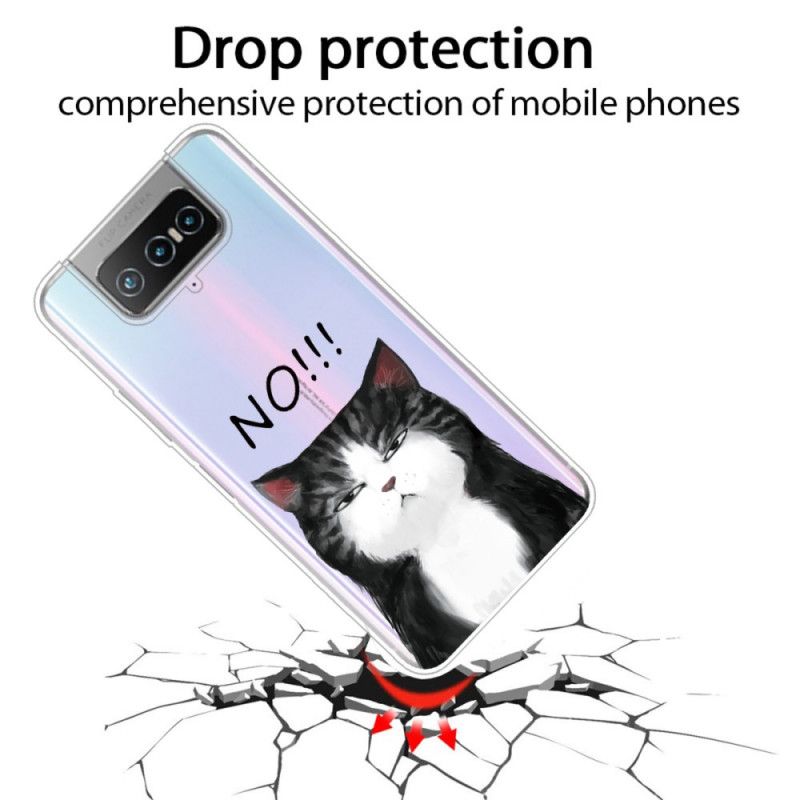 Hülle Asus Zenfone 7 / 7 Pro Die Katze. Die Nein Sagt