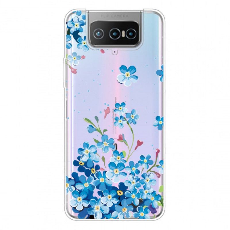 Hülle Asus Zenfone 7 / 7 Pro Handyhülle Blaue Blüten