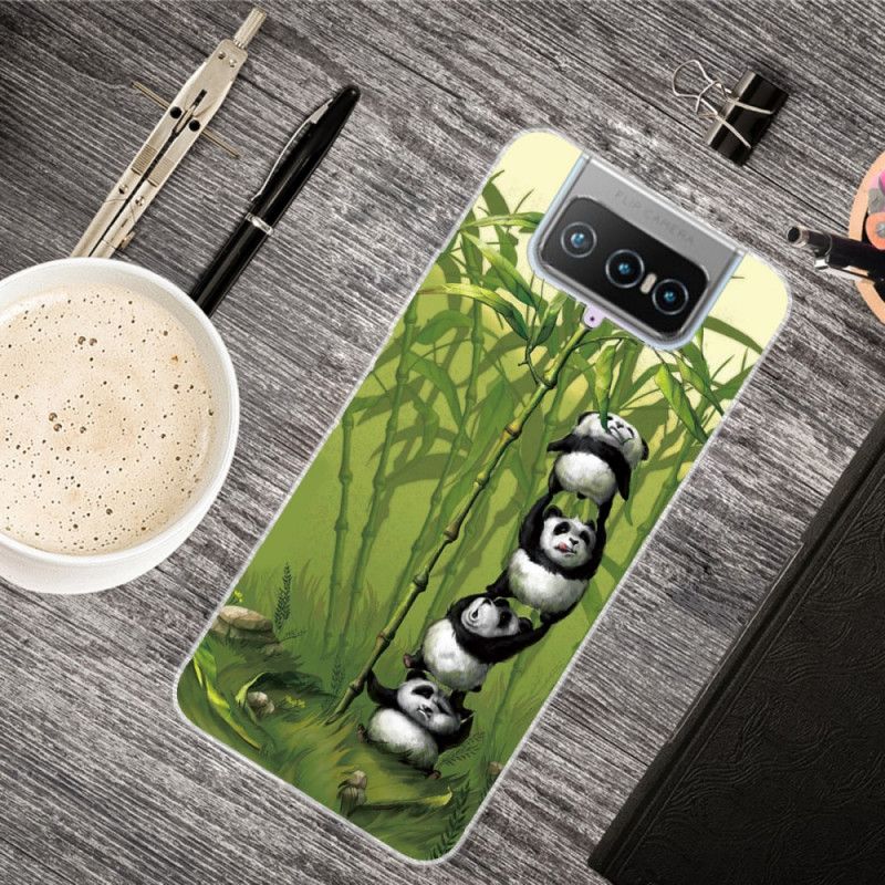 Hülle Asus Zenfone 7 / 7 Pro Haufen Pandas