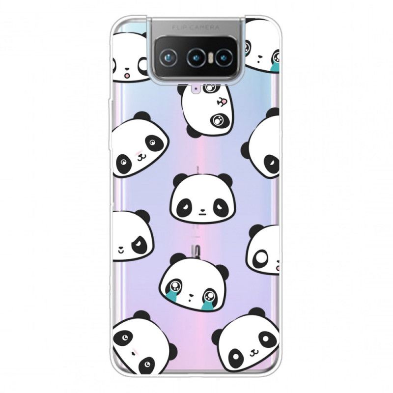 Hülle Asus Zenfone 7 / 7 Pro Sentimentale Pandas