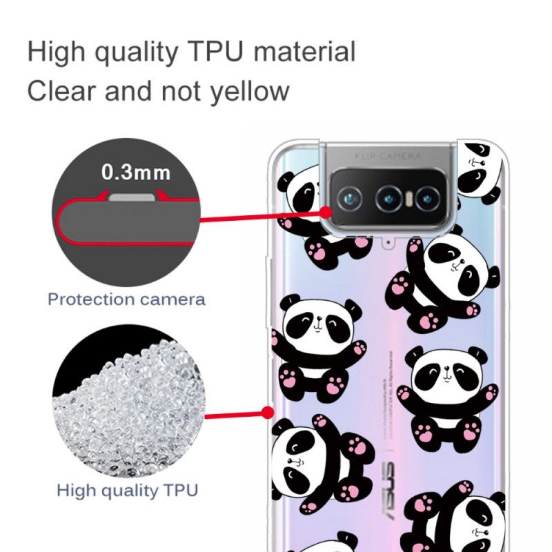 Hülle Asus Zenfone 7 / 7 Pro Top-Spaß-Pandas