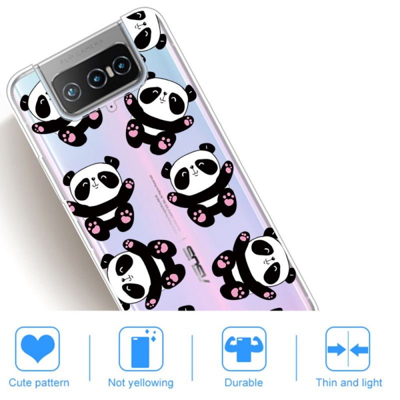 Hülle Asus Zenfone 7 / 7 Pro Top-Spaß-Pandas