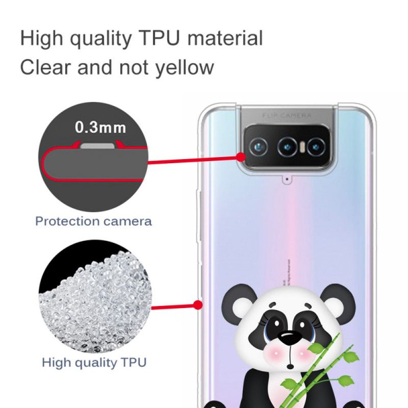 Hülle Asus Zenfone 7 / 7 Pro Transparenter Trauriger Panda