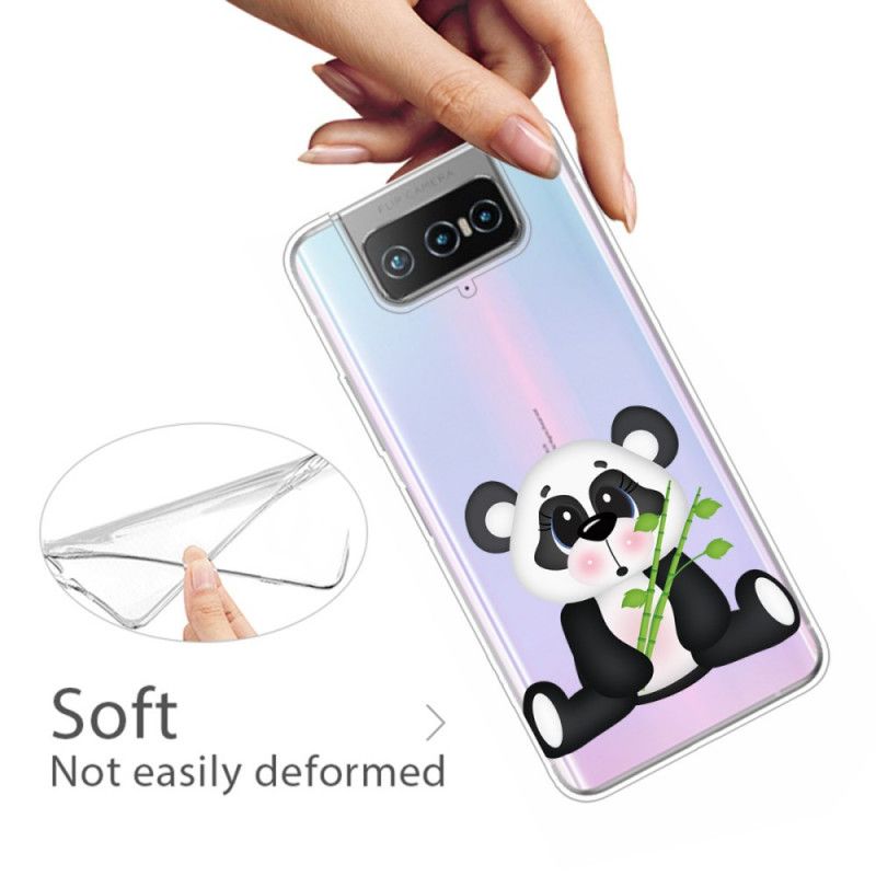 Hülle Asus Zenfone 7 / 7 Pro Transparenter Trauriger Panda