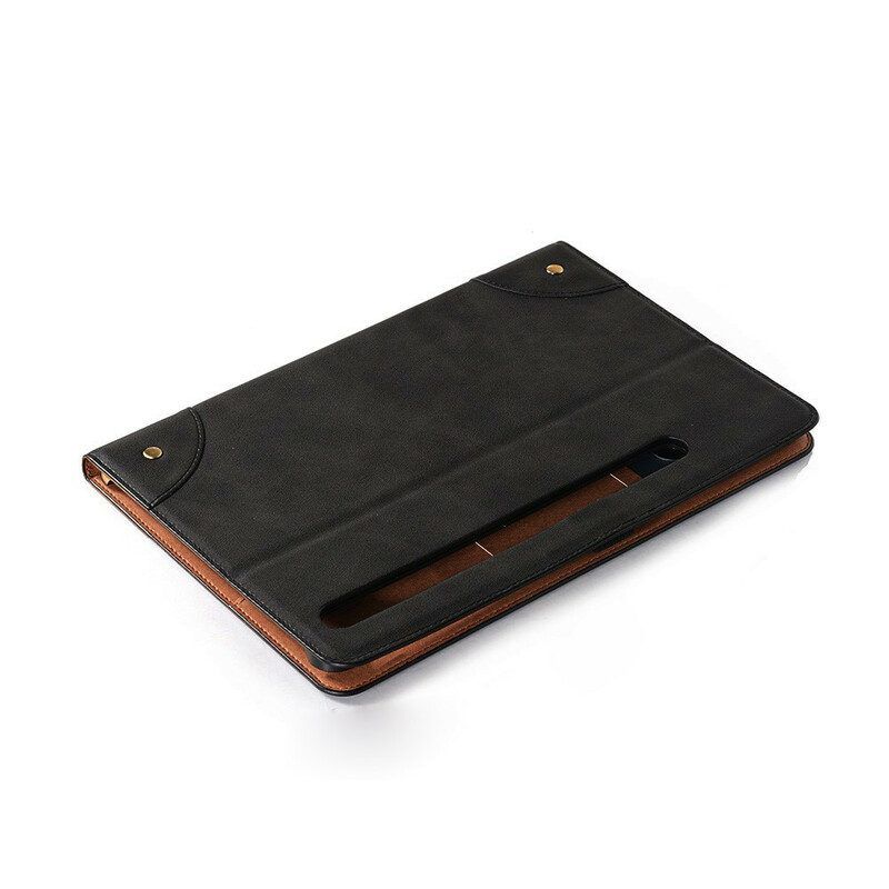 Case Für Samsung Galaxy Tab S8 Plus / Tab S7 Plus Vintage-nieten Aus Kunstleder