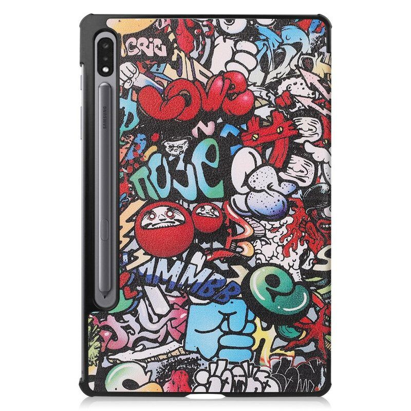 Schutzhülle Für Samsung Galaxy Tab S8 Plus / Tab S7 Plus Graffiti-stifthalter