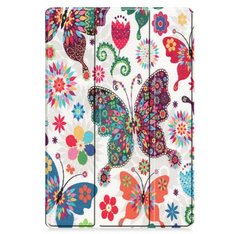 Schutzhülle Für Samsung Galaxy Tab S8 Plus / Tab S7 Plus Verbesserte Schmetterlinge Und Blumen