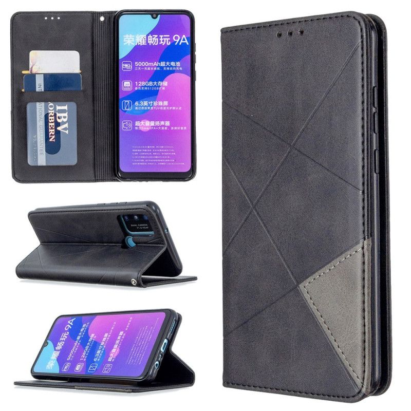 Flip Case Honor 9A Schwarz Künstlerstil