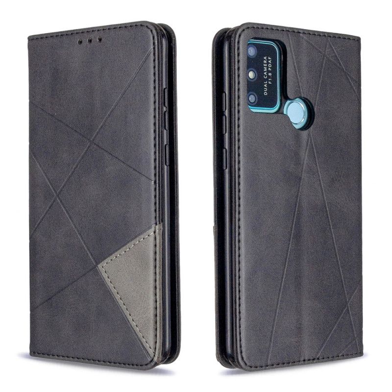 Flip Case Honor 9A Schwarz Künstlerstil