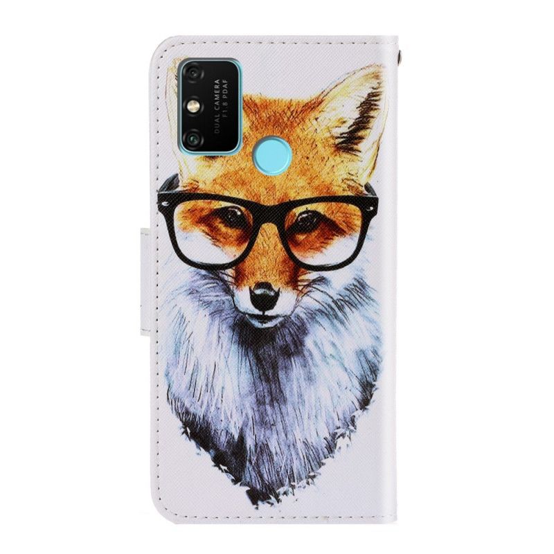 Lederhüllen Für Honor 9A Nerd-Tanga-Fuchs