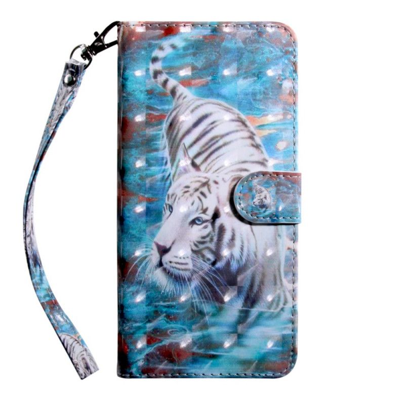 Lederhüllen Für Honor 9A Tiger Im Wasser