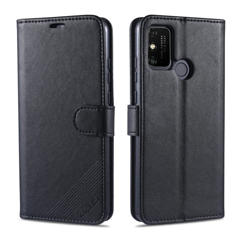Lederhüllen Honor 9A Schwarz Azns Kunstleder