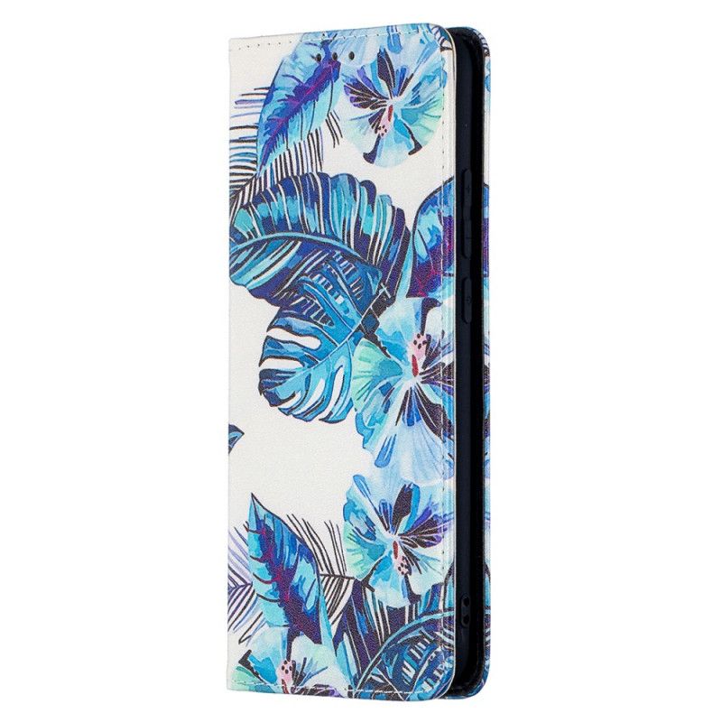 Flip Case Xiaomi Redmi 9C Grün Blätter