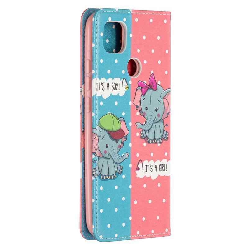 Flip Case Xiaomi Redmi 9C Handyhülle Elefantenbaby