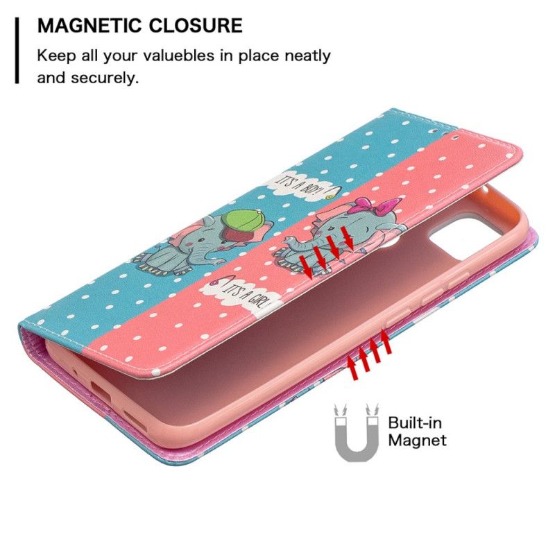 Flip Case Xiaomi Redmi 9C Handyhülle Elefantenbaby