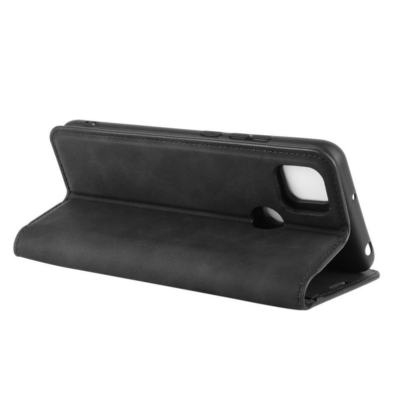 Flip Case Xiaomi Redmi 9C Schwarz Business-Style-Ledereffekt