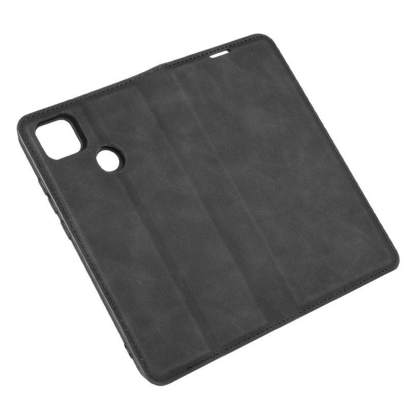 Flip Case Xiaomi Redmi 9C Schwarz Business-Style-Ledereffekt