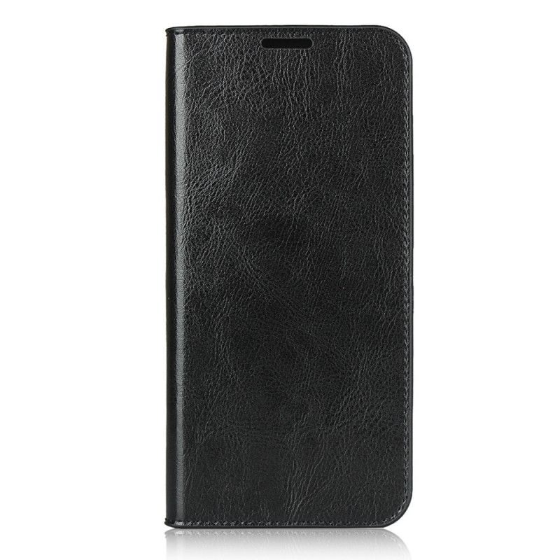 Flip Case Xiaomi Redmi 9C Schwarz Echtes Leder