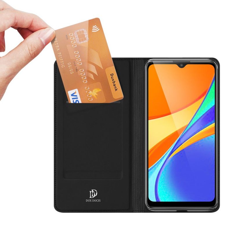 Flip Case Xiaomi Redmi 9C Schwarz Haut Der Dux Ducis Pro-Serie