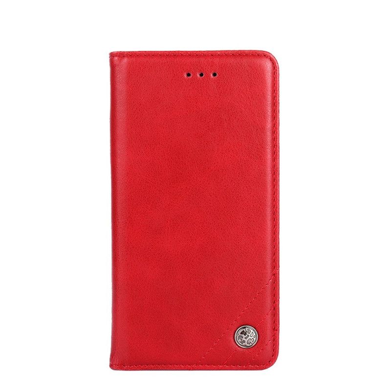 Flip Case Xiaomi Redmi 9C Schwarz Nietlederstil