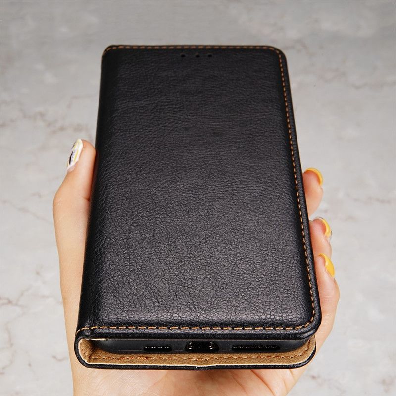 Flip Case Xiaomi Redmi 9C Schwarz Vintage Lederstil