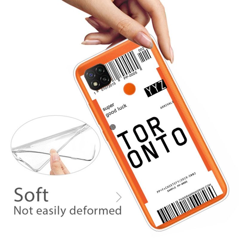 Hülle Für Xiaomi Redmi 9C Bordkarte Nach Toronto