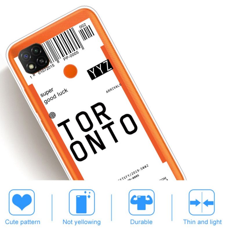Hülle Für Xiaomi Redmi 9C Bordkarte Nach Toronto