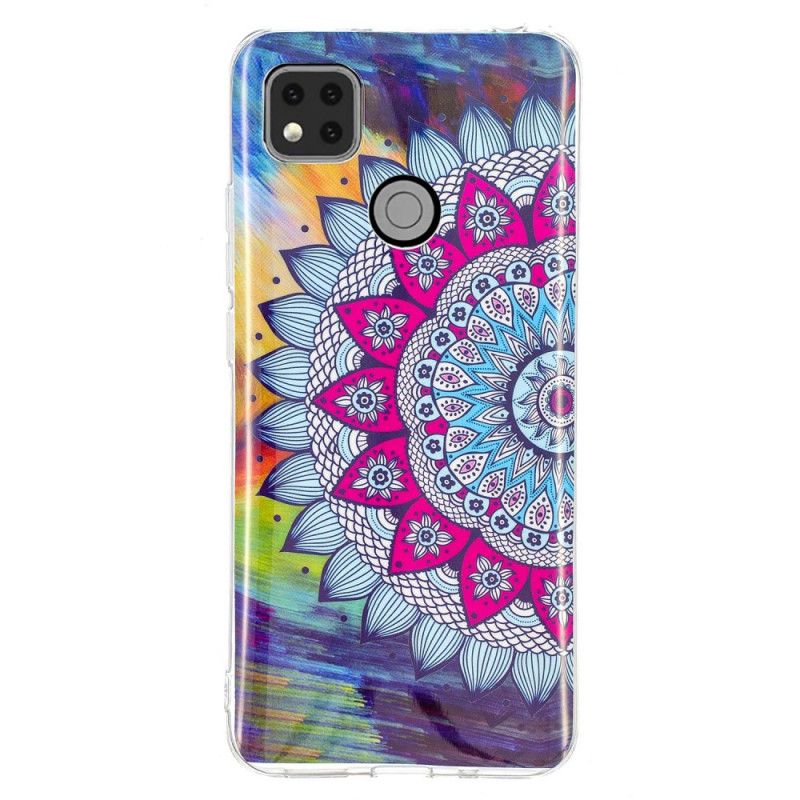 Hülle Für Xiaomi Redmi 9C Fluoreszierendes Farbiges Mandala