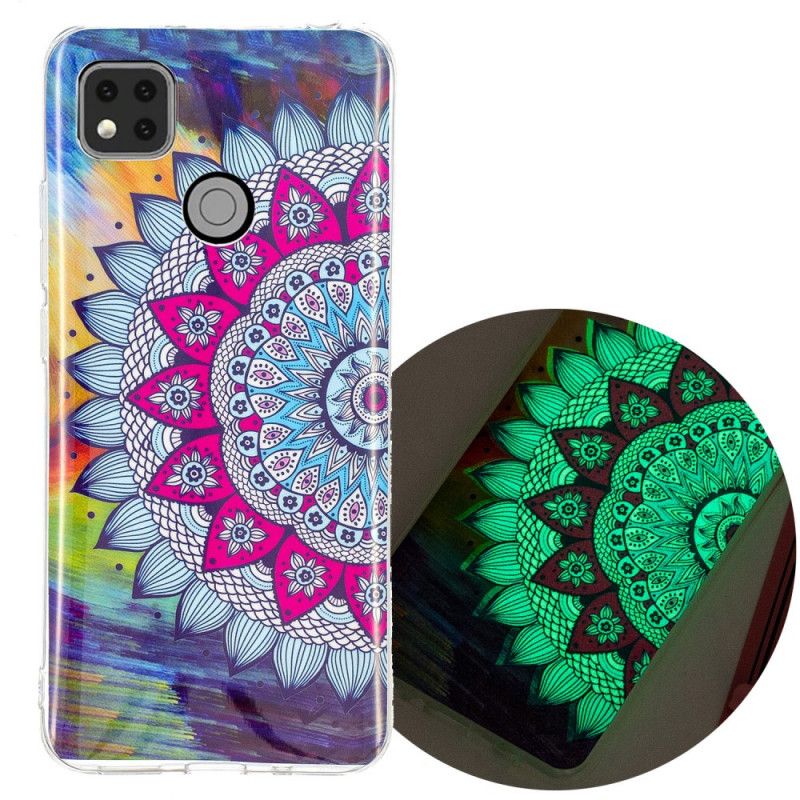 Hülle Für Xiaomi Redmi 9C Fluoreszierendes Farbiges Mandala