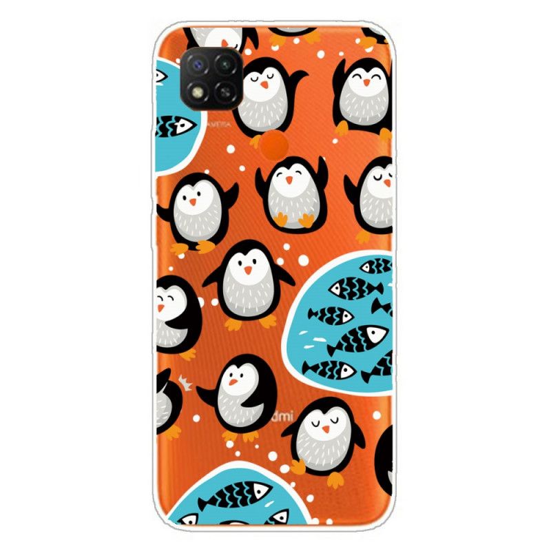 Hülle Für Xiaomi Redmi 9C Pinguine Und Fische