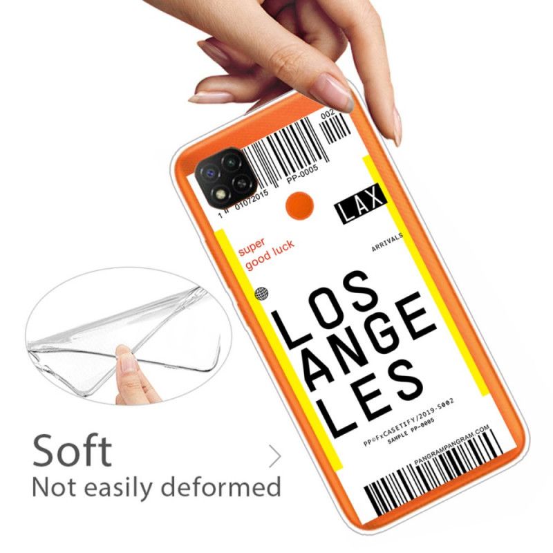 Hülle Xiaomi Redmi 9C Bordkarte Nach Los Angeles