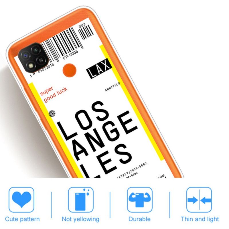 Hülle Xiaomi Redmi 9C Bordkarte Nach Los Angeles