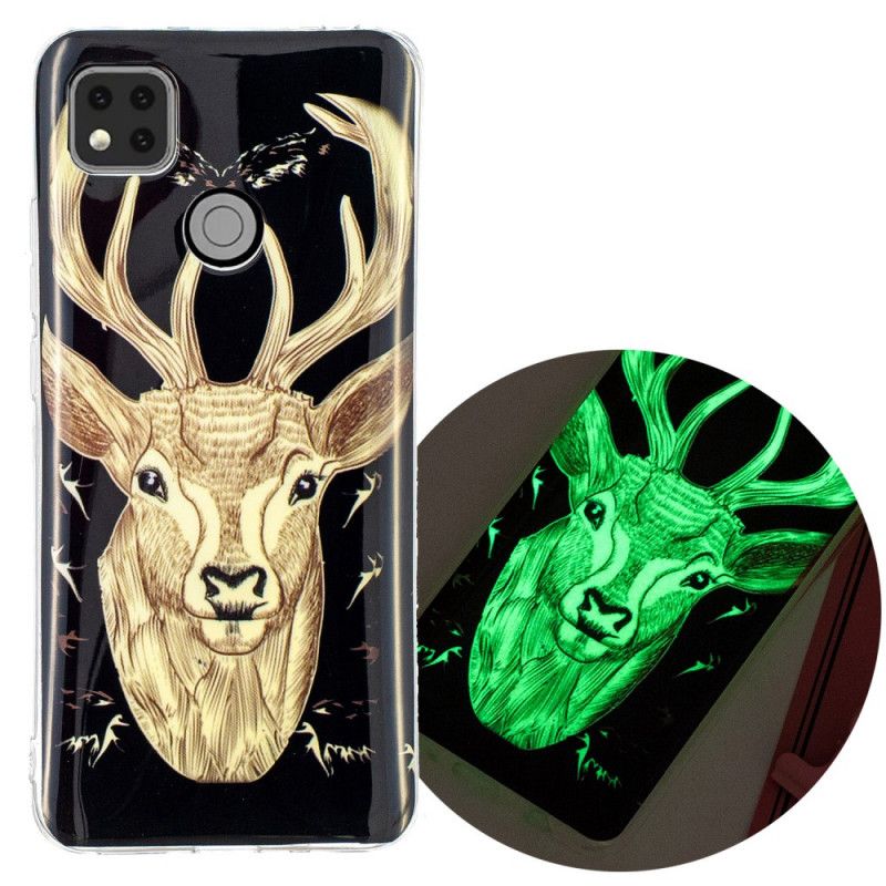 Hülle Xiaomi Redmi 9C Handyhülle Fluoreszierender Majestätischer Hirsch