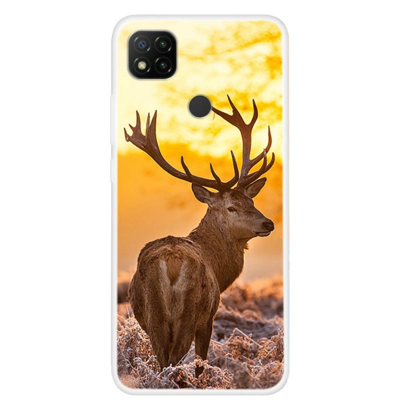 Hülle Xiaomi Redmi 9C Handyhülle Hirsch Und Landschaft