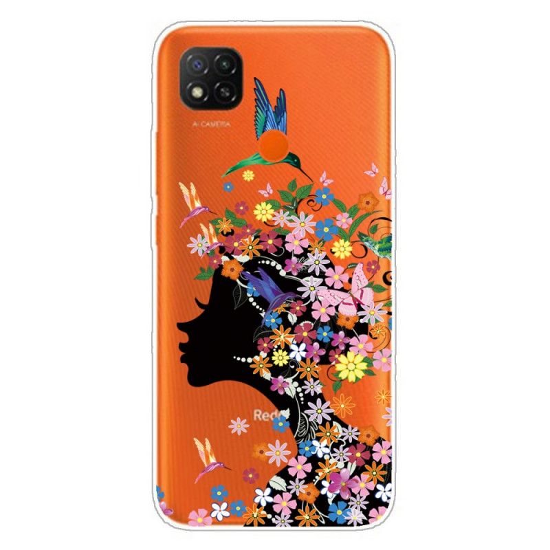 Hülle Xiaomi Redmi 9C Handyhülle Hübscher Blütenkopf