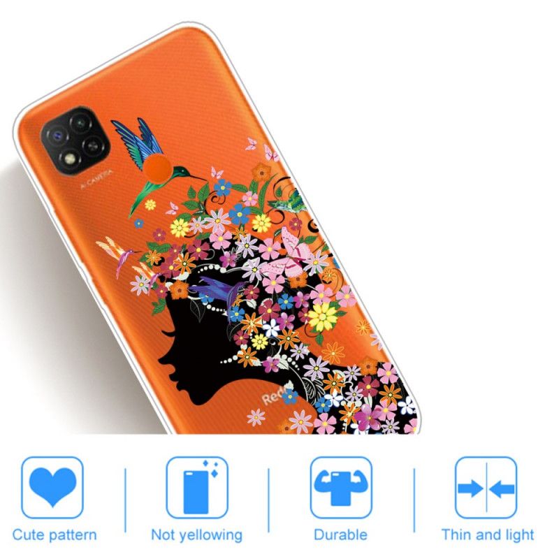 Hülle Xiaomi Redmi 9C Handyhülle Hübscher Blütenkopf