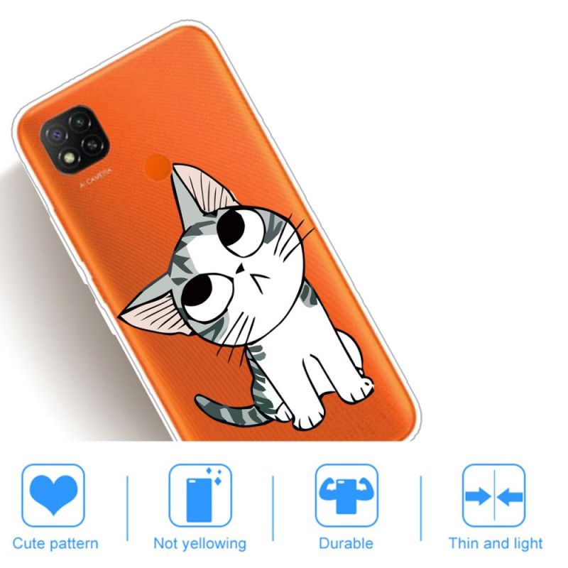Hülle Xiaomi Redmi 9C Handyhülle Pass Auf Die Katzen Auf