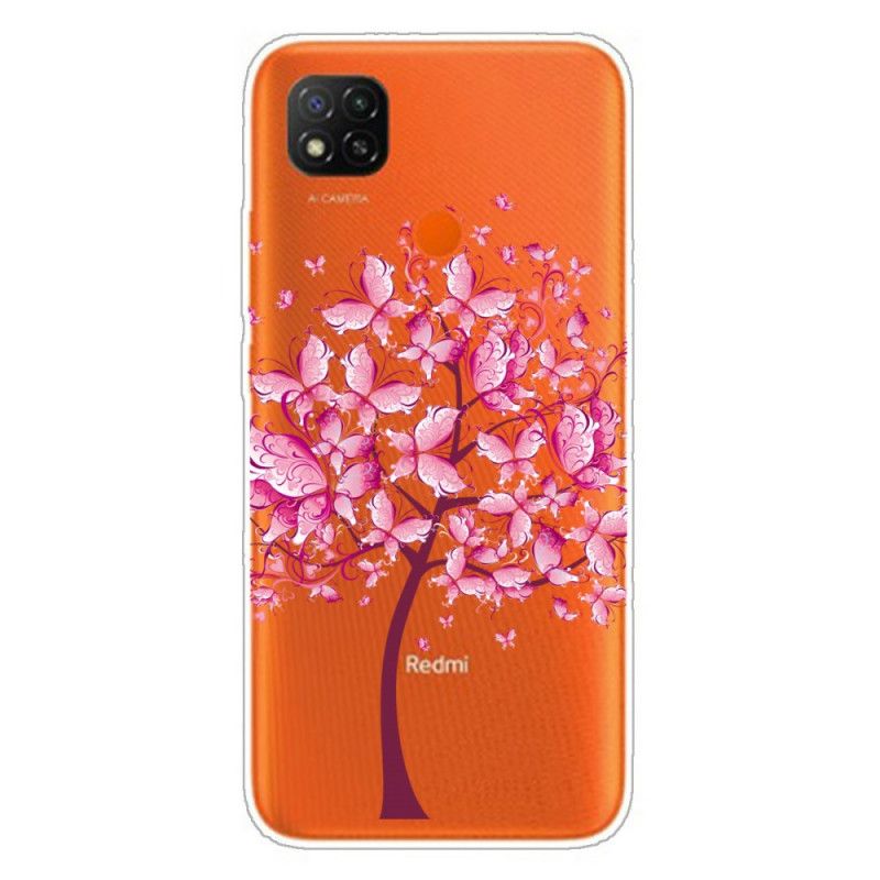 Hülle Xiaomi Redmi 9C Handyhülle Rosa Baumkrone